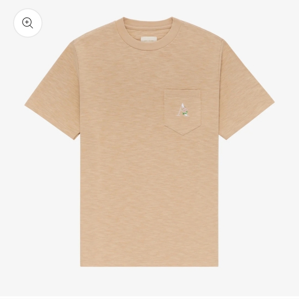 Aime Leon Dore Beige Pocket Tee with Small Embroidery